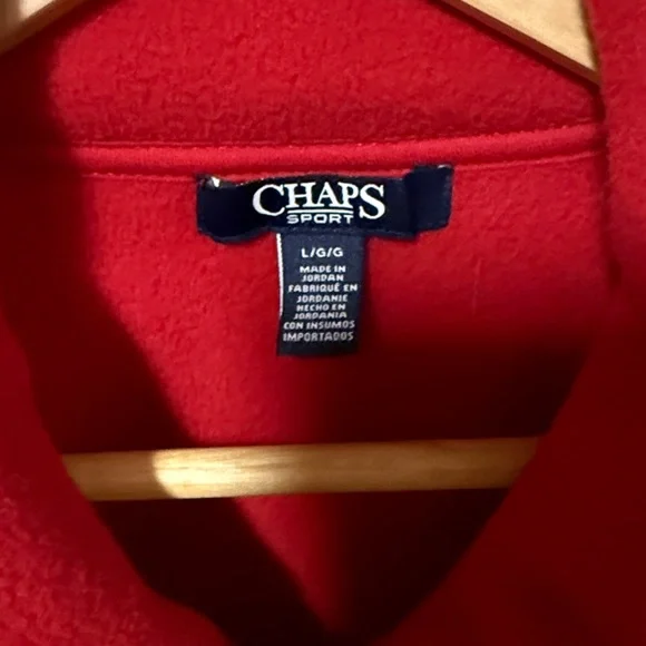 Chaps Sport Scarlet Fleece Vest - Picture 2 of 5